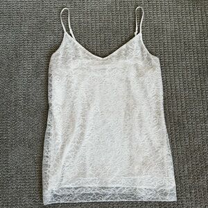 Lace cream tank top by Banana Republic